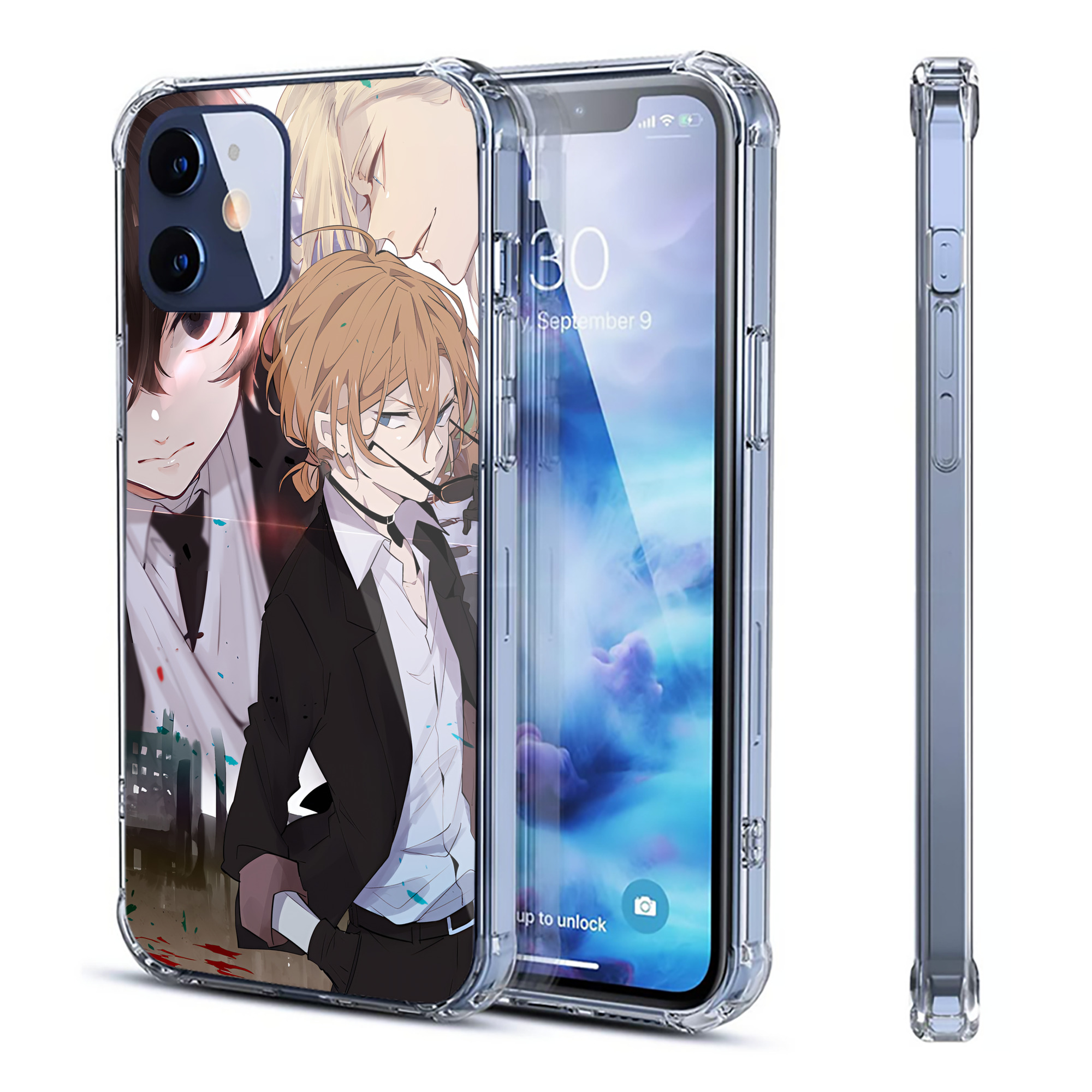 （画像用） 文豪ストレイドッグス Bungo Stray Dogs 【iPhone 12シリーズ対応】透明スマホケース（クリアソフトケース）